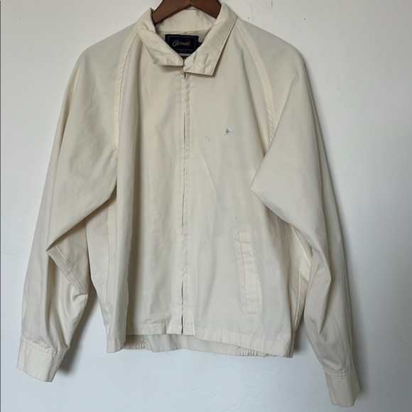 Ornie Other - Ornie Zip-Up Jacket Men's Large Tall Cream Neutral Lightweight Made in Japan